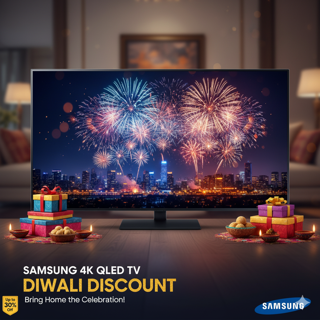 samsung 4k qled tv diwali discount